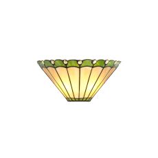 Sonoma Tiffany Wall Lamp, 2 x E14, Green/Ccrain/Crystal