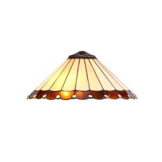 Sonoma Tiffany 40cm Shade Only Suitable For Pendant/Ceiling/Table Lamp, Amber/Ccrain/Crystal