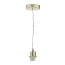 1 Light E27 Satin Brass  Adjustable Suspension With Clear Cable