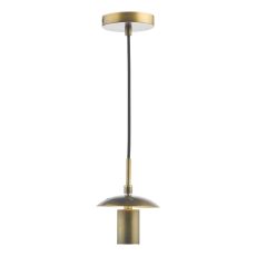 1 Light E27 Bronze Adjustable Suspension With Black Braidded Cable