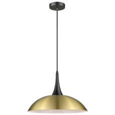 Letto 1 Light E27 Adjustable Dimmable Antique Brass Pendant