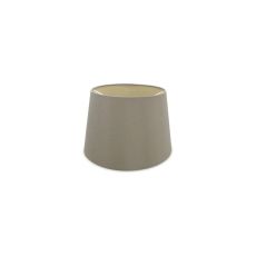 Sutton Dual Mount Round Empire, 240/300 x 200mm Dual Faux Silk Fabric Shade, Taupe/Pilot Gold