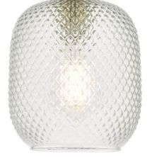 Tehya Clear Lozenge-Shaped Glass Shade For The Tehya Range