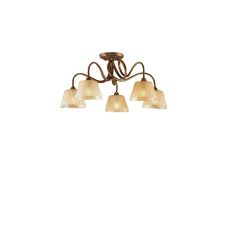 (0039 002) Tentacle Ceiling 5 Light E14, Rustic Gold