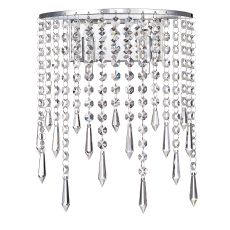 Falun 3 Light G9 Polished Chrome Wall Light With Crystal Dressings