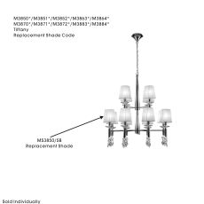 Tiffany White Shade Suitable For, M3850/3851/3852/3863/3864/3870/3871/3872/2883/3884 and FG, 105/150mmx150mm