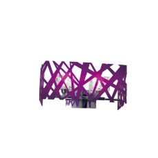 Tokio Wall Lamp 2 Light G9, Violet/Polished Chrome