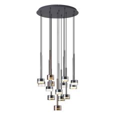 Tonic Round Pendant, 14 Light, With Replaceable 12W LEDs, 4000K, Black/Chrome/Bronze/Copper