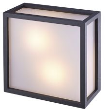Utah Ceiling Light, 2 Light E27, IP65, Graphite, 2yrs Warranty