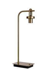 Vista Table Lamp, (FRAME ONLY), 1 x E27, Brass Gold