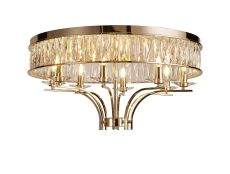 Vivienne Ceiling 8 Light E14 French Gold/Crystal
