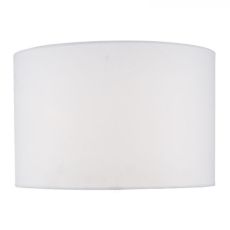 Zachary E27 White Linen 43cm Drum Shade (Shade Only)