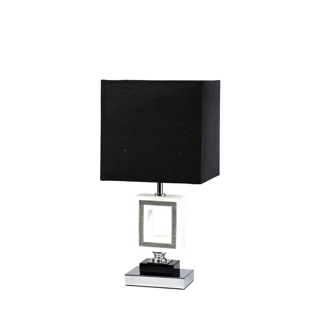 Linea Table Lamp Square 1 Light With, Crystal Square Table Lamp